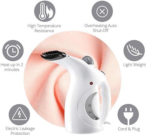 Fast Heat-Up Portable Handheld Garment & Facial Vapor Steamer Iron Brush