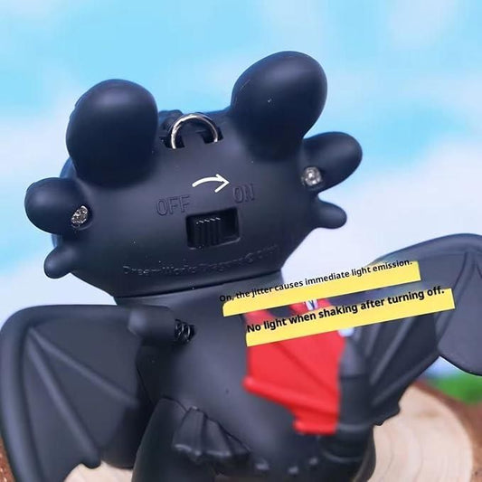 Night Fury Dragon Keychain with Sound & Light