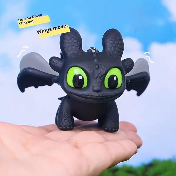 Night Fury Dragon Keychain with Sound & Light