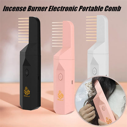 Incense Burner Electronic Portable Comb – Fragrance Hair Comb for Women