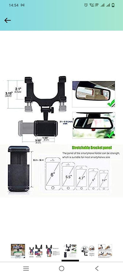 Car Rearview Mirror Phone Holder
