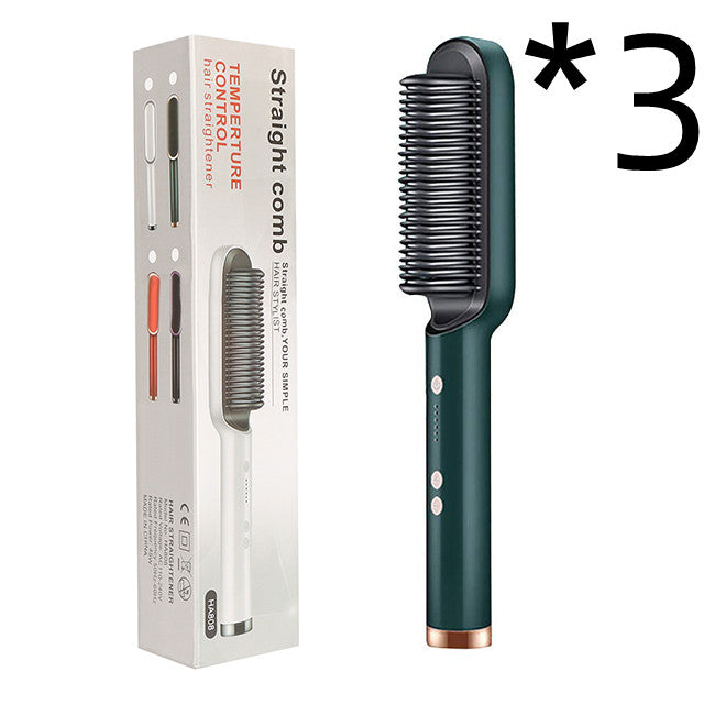 2-in-1 Hair Straightener & Curler Brush