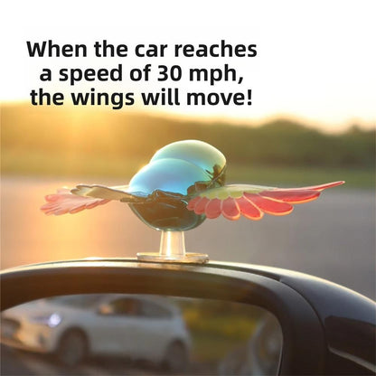 Wind-Powered Flying Bird Car Decor