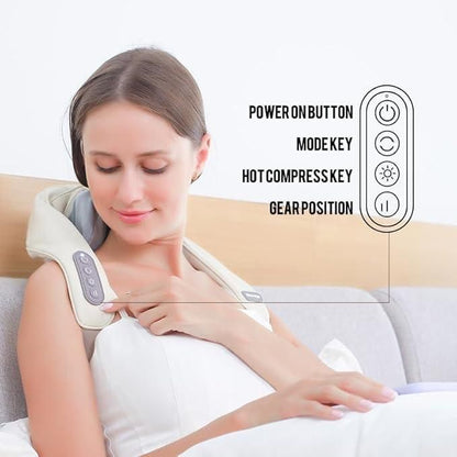 Electric Neck & Shoulder Massager with Heat – Deep Tissue Pain Relief