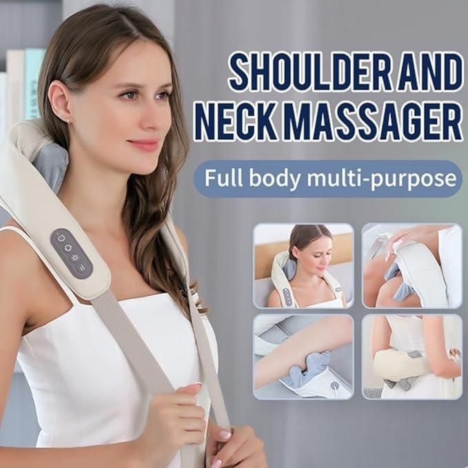 Electric Neck & Shoulder Massager with Heat – Deep Tissue Pain Relief