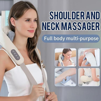 Electric Neck & Shoulder Massager with Heat – Deep Tissue Pain Relief