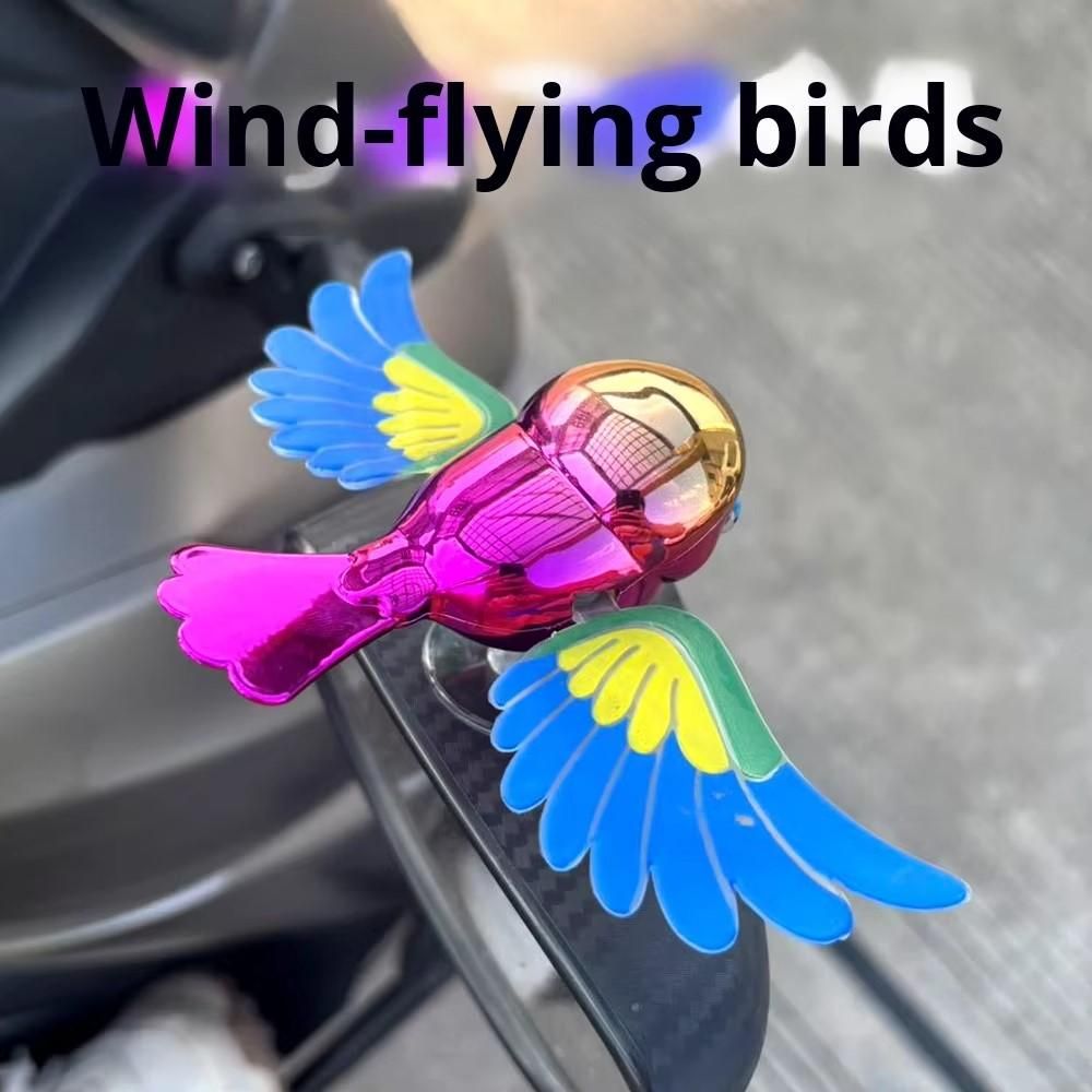 Wind-Powered Flying Bird Car Decor